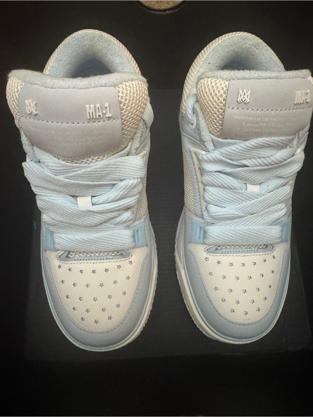 AMIRI Light Blue and White Women’s Sneaker